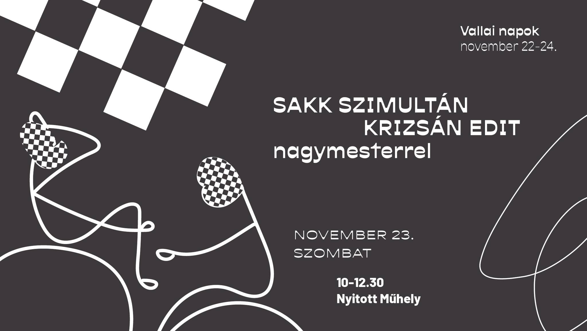 Sakk-szimultán Krizsán Edittel Vallai nevében